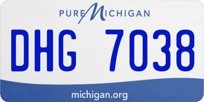 MI license plate DHG7038