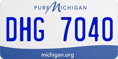 MI license plate DHG7040