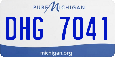 MI license plate DHG7041