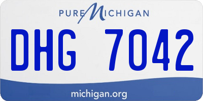 MI license plate DHG7042