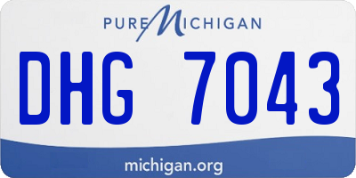 MI license plate DHG7043