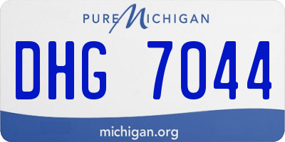 MI license plate DHG7044
