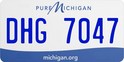 MI license plate DHG7047