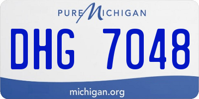 MI license plate DHG7048