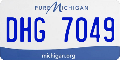 MI license plate DHG7049