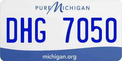 MI license plate DHG7050