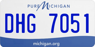 MI license plate DHG7051