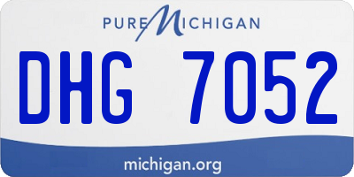 MI license plate DHG7052