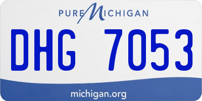 MI license plate DHG7053