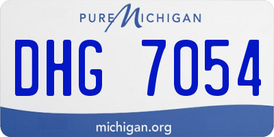 MI license plate DHG7054