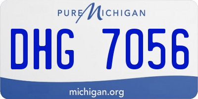 MI license plate DHG7056