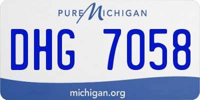 MI license plate DHG7058