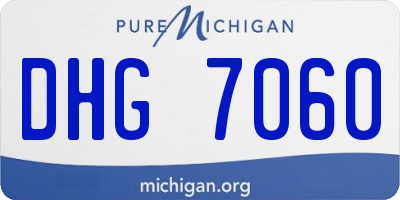 MI license plate DHG7060