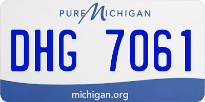 MI license plate DHG7061