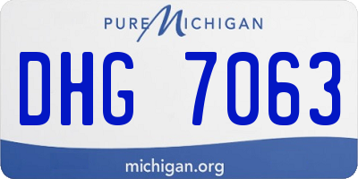 MI license plate DHG7063