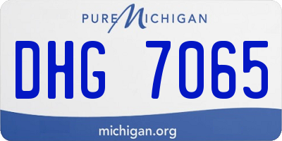 MI license plate DHG7065