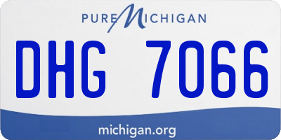 MI license plate DHG7066