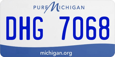 MI license plate DHG7068