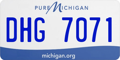MI license plate DHG7071