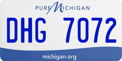 MI license plate DHG7072