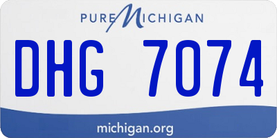 MI license plate DHG7074