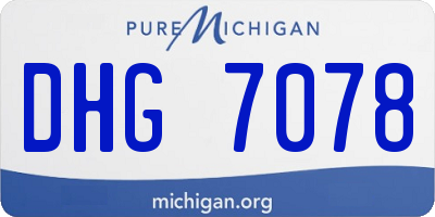 MI license plate DHG7078