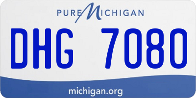 MI license plate DHG7080