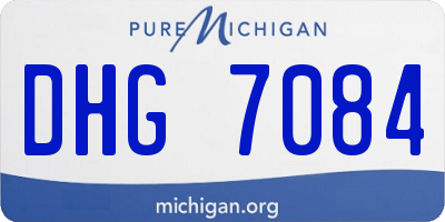 MI license plate DHG7084
