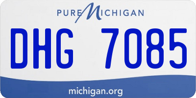 MI license plate DHG7085