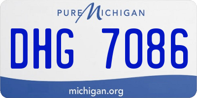 MI license plate DHG7086