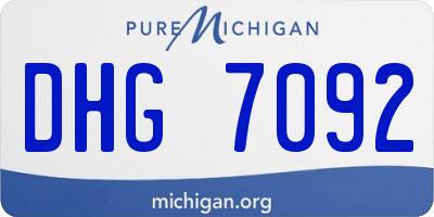 MI license plate DHG7092