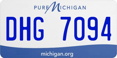 MI license plate DHG7094