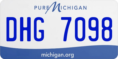 MI license plate DHG7098