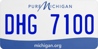 MI license plate DHG7100