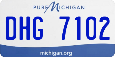 MI license plate DHG7102