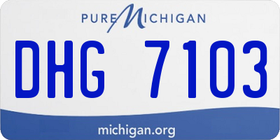 MI license plate DHG7103