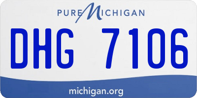 MI license plate DHG7106