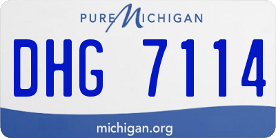 MI license plate DHG7114