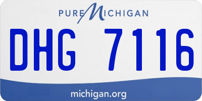 MI license plate DHG7116