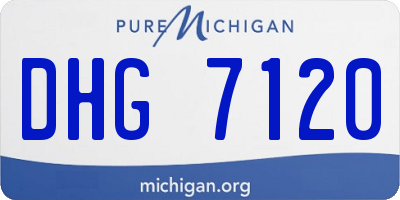 MI license plate DHG7120