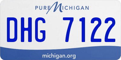 MI license plate DHG7122
