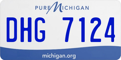 MI license plate DHG7124