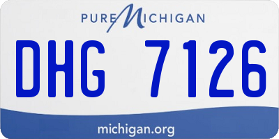 MI license plate DHG7126