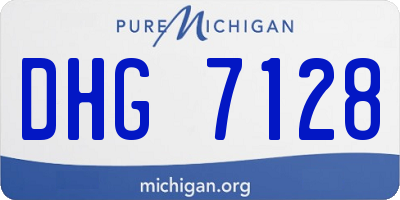 MI license plate DHG7128
