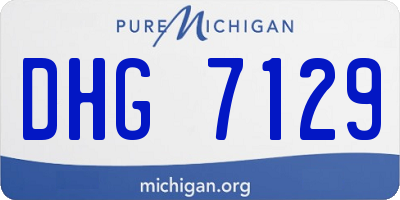 MI license plate DHG7129