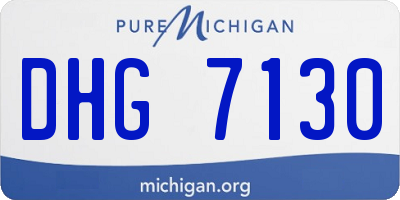 MI license plate DHG7130