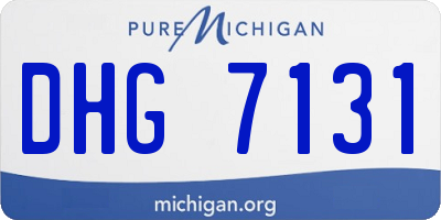 MI license plate DHG7131
