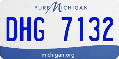 MI license plate DHG7132