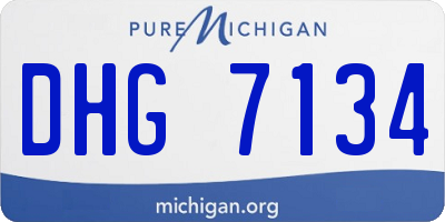 MI license plate DHG7134