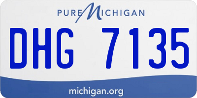 MI license plate DHG7135